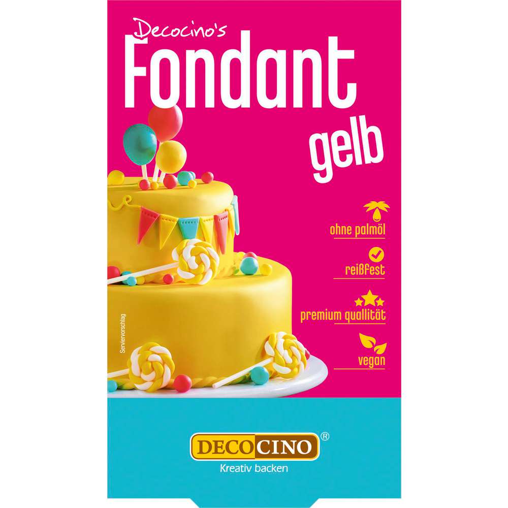 Produktabbildung Decocino Rollfondant, gelb