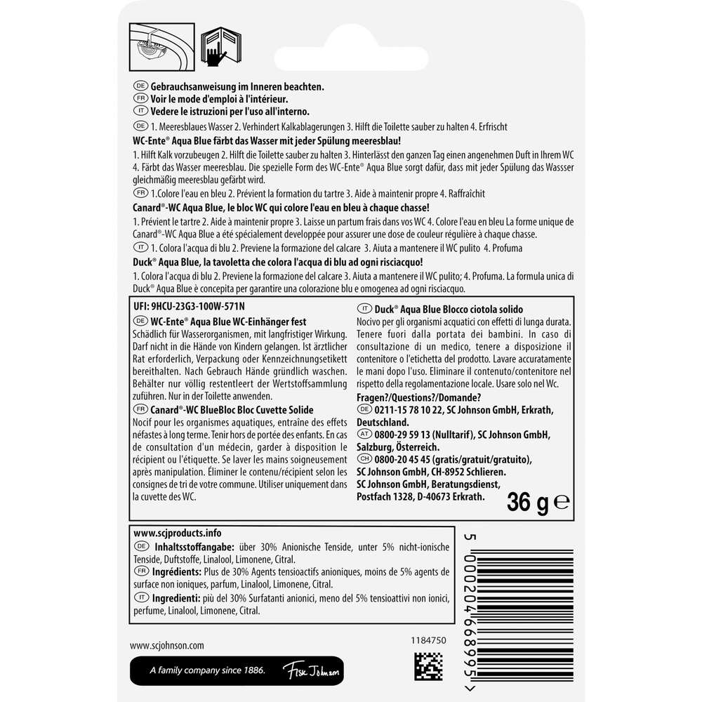 Produktabbildung WC Ente Duftspüler Aqua Blue 4in1, Original