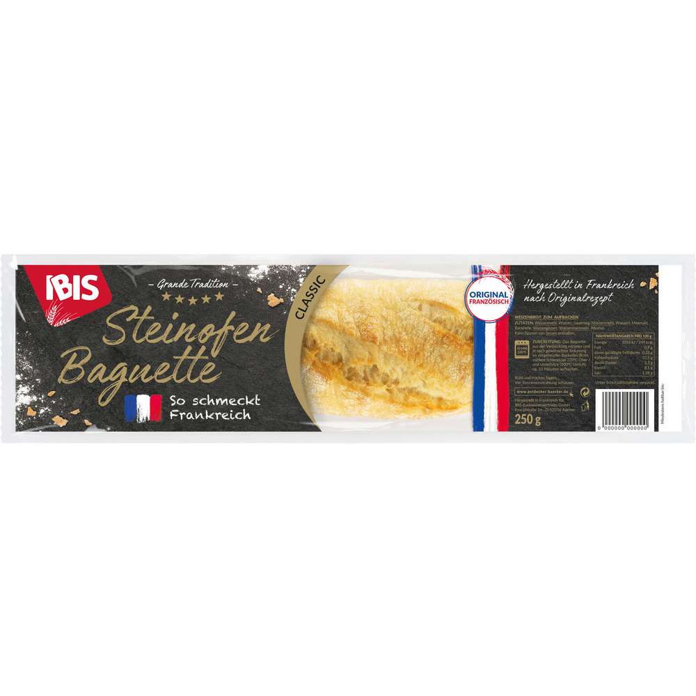 Produktabbildung Ibis Steinofen Aufback-Baguette