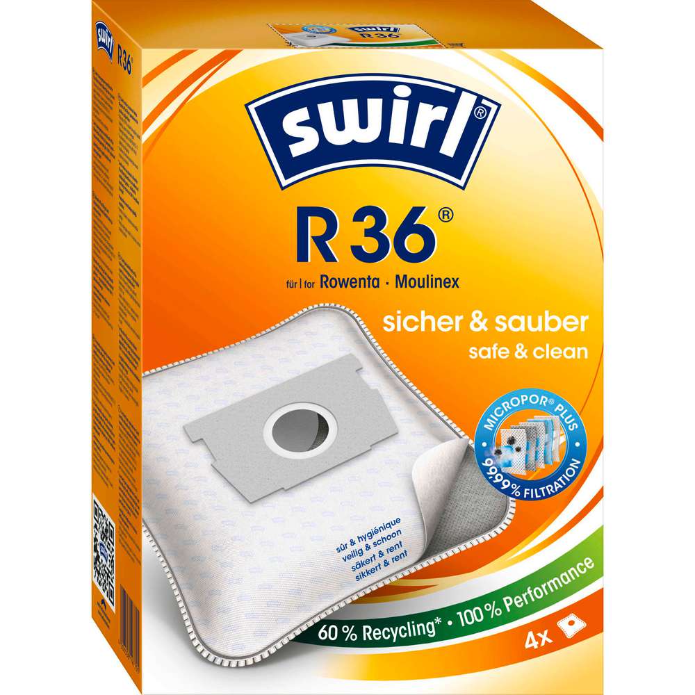 Produktabbildung Swirl Staubsaugerbeutel R36 safe & clean
