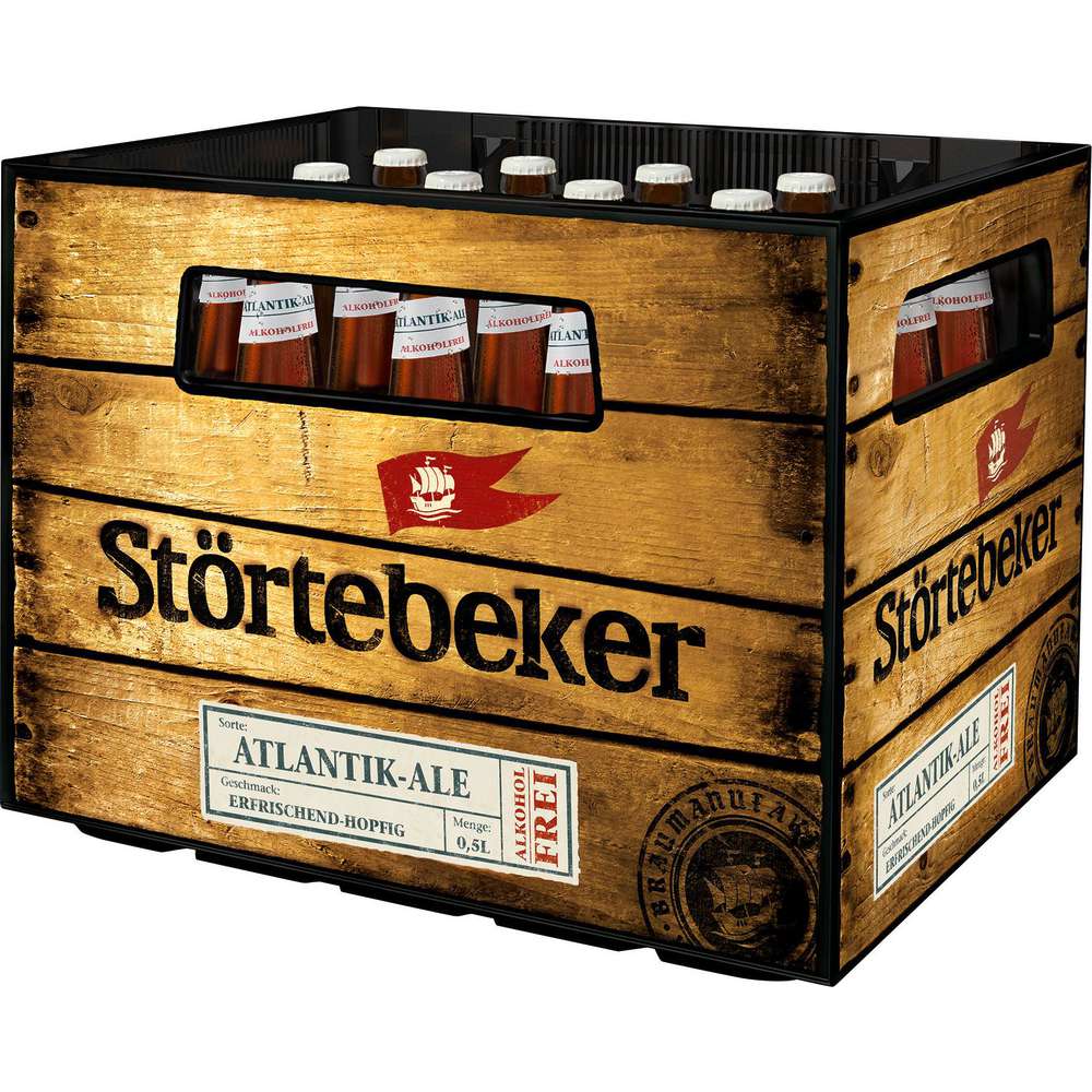 Produktabbildung Störtebeker Alkoholfreies Atlantik Ale, hell (20x 0,500 Liter)