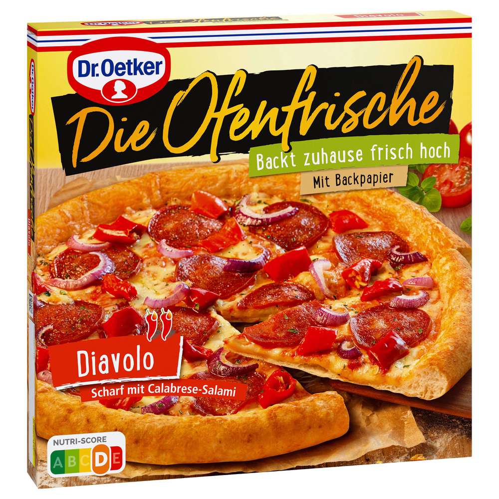 Produktabbildung Dr. Oetker Pizza Ofenfrische Diavolo, tiefgekühlt