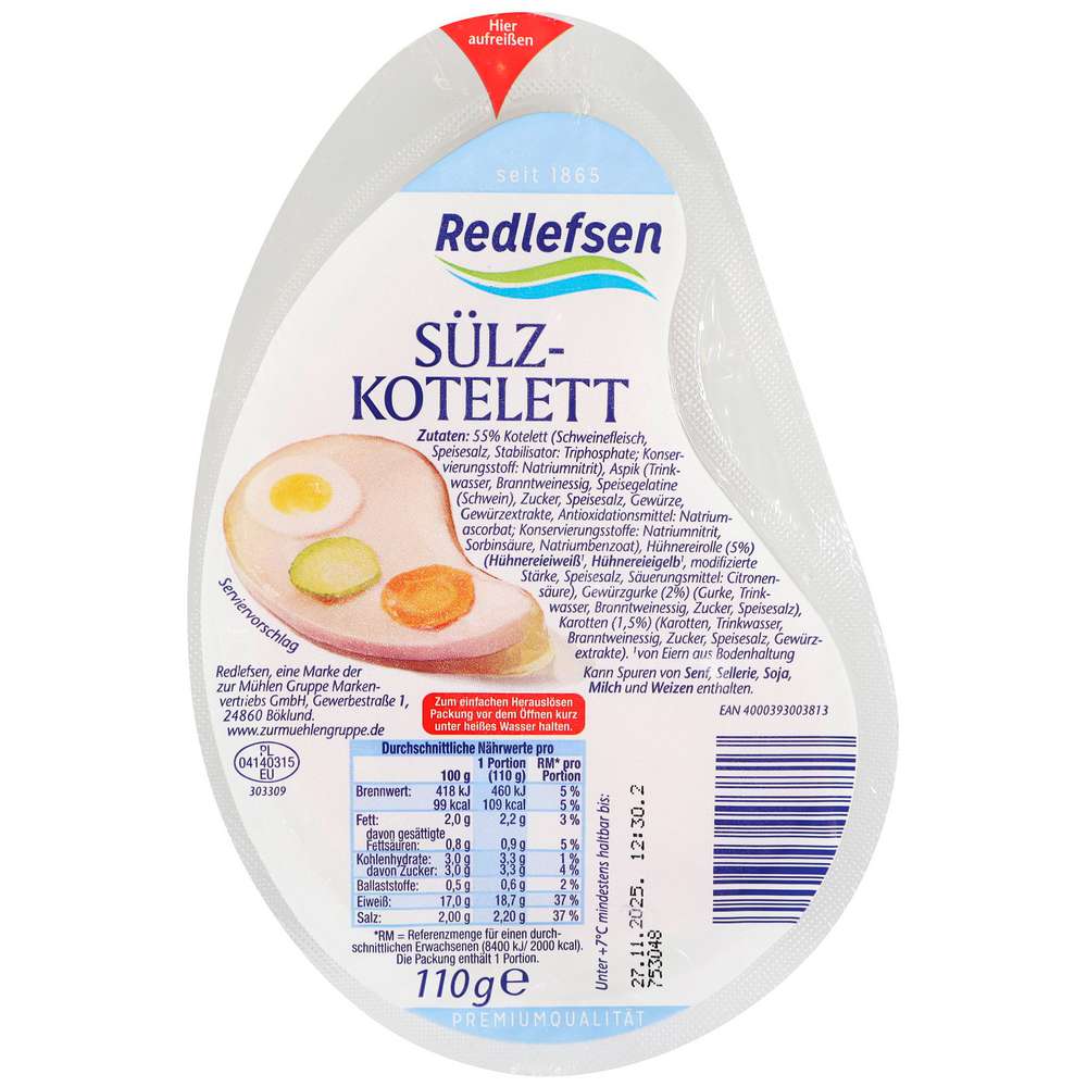 Produktabbildung Redlefsen Delikatess Sülzkotelett