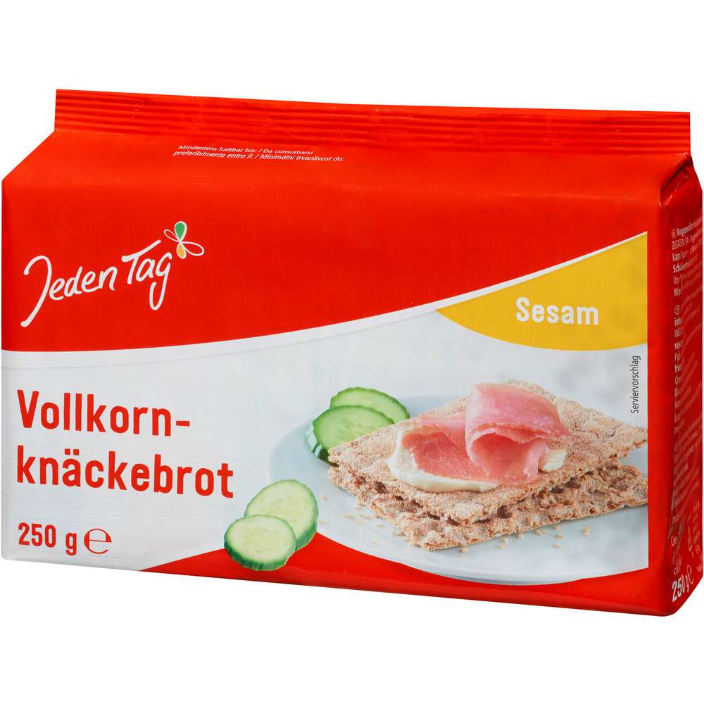Produktabbildung Jeden Tag Roggenvollkorn Knäckebrot, Sesam