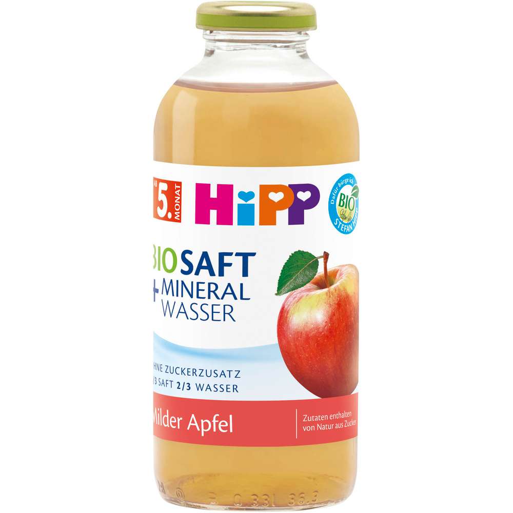 Produktabbildung Hipp Bio Saft + Mineralwasser, Milder Apfel