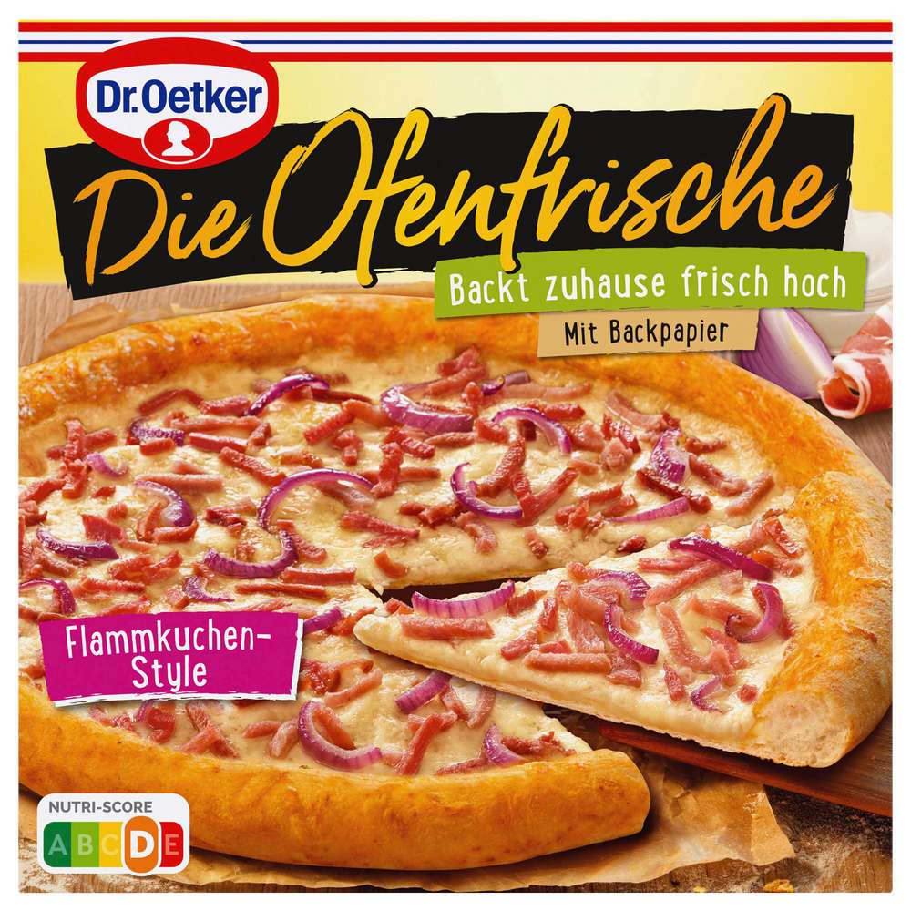 Produktabbildung Dr. Oetker Pizza Ofenfrische Schinken-Sauerrahm, tiefgekühlt