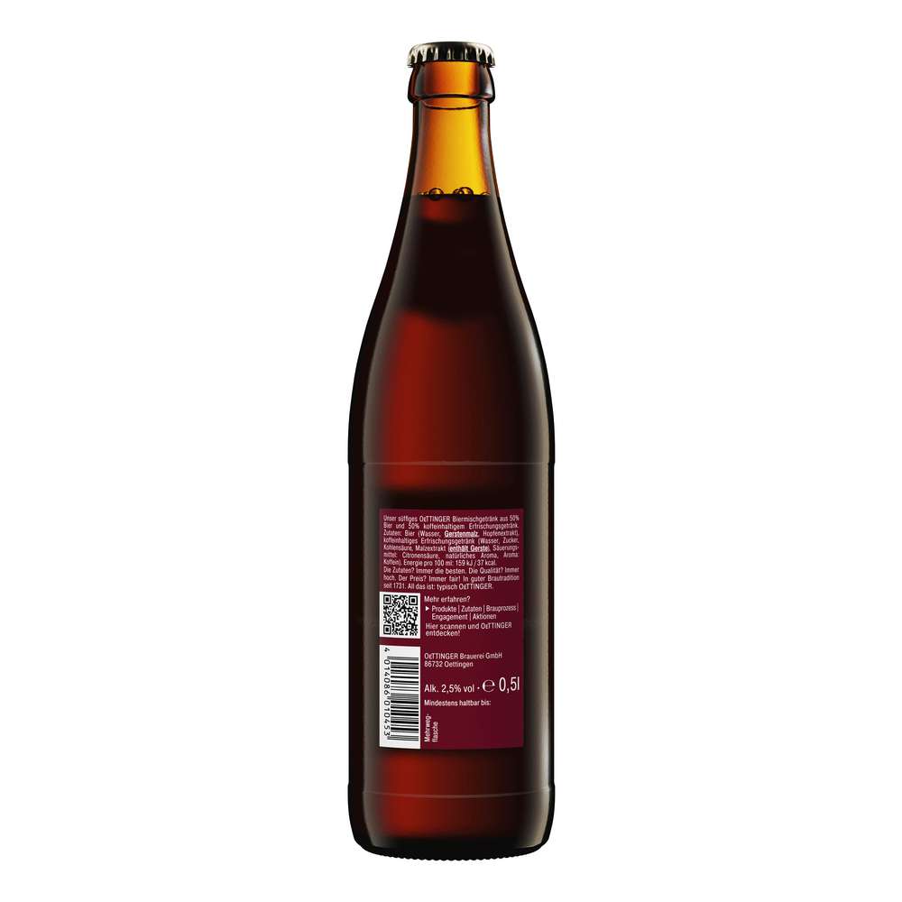 Produktabbildung Oettinger Biermischgetränk Mixed Bier & Cola, 2,5 %