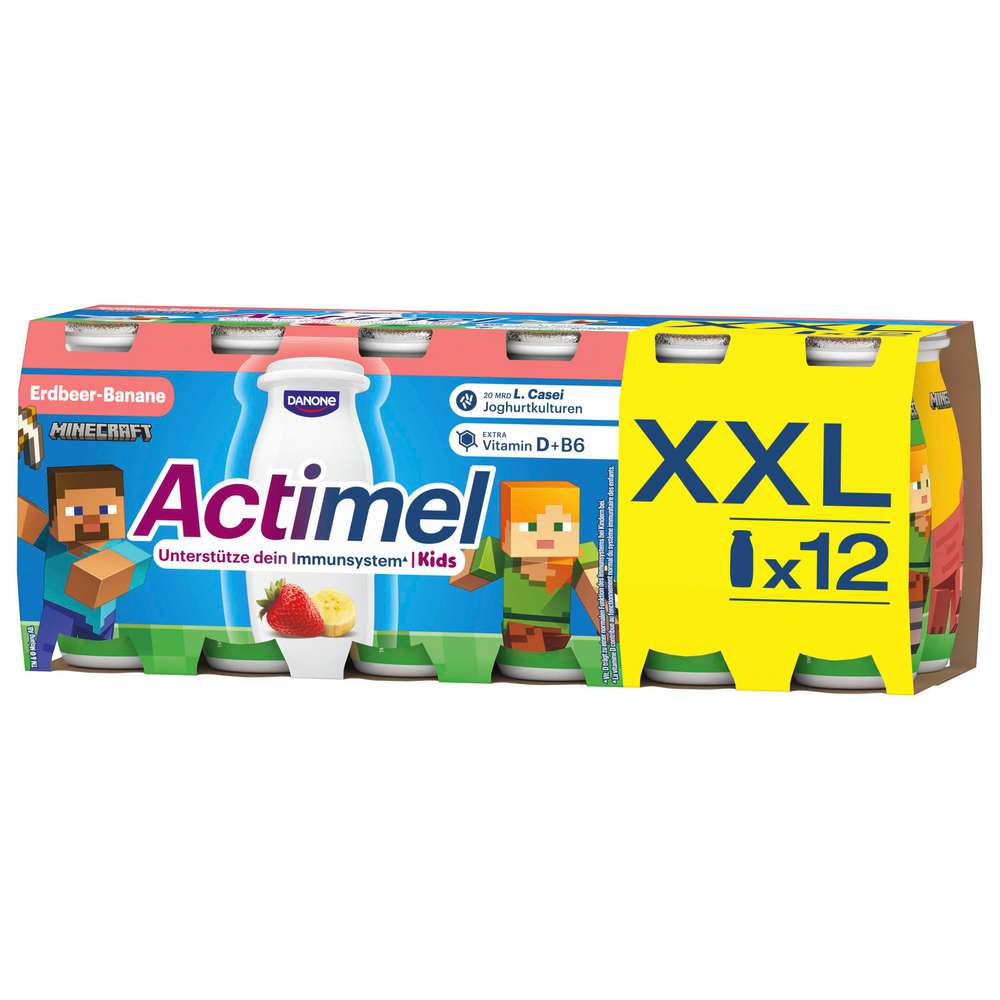 Produktabbildung Danone Actimel Kids XXL, Erdbeer/Banane