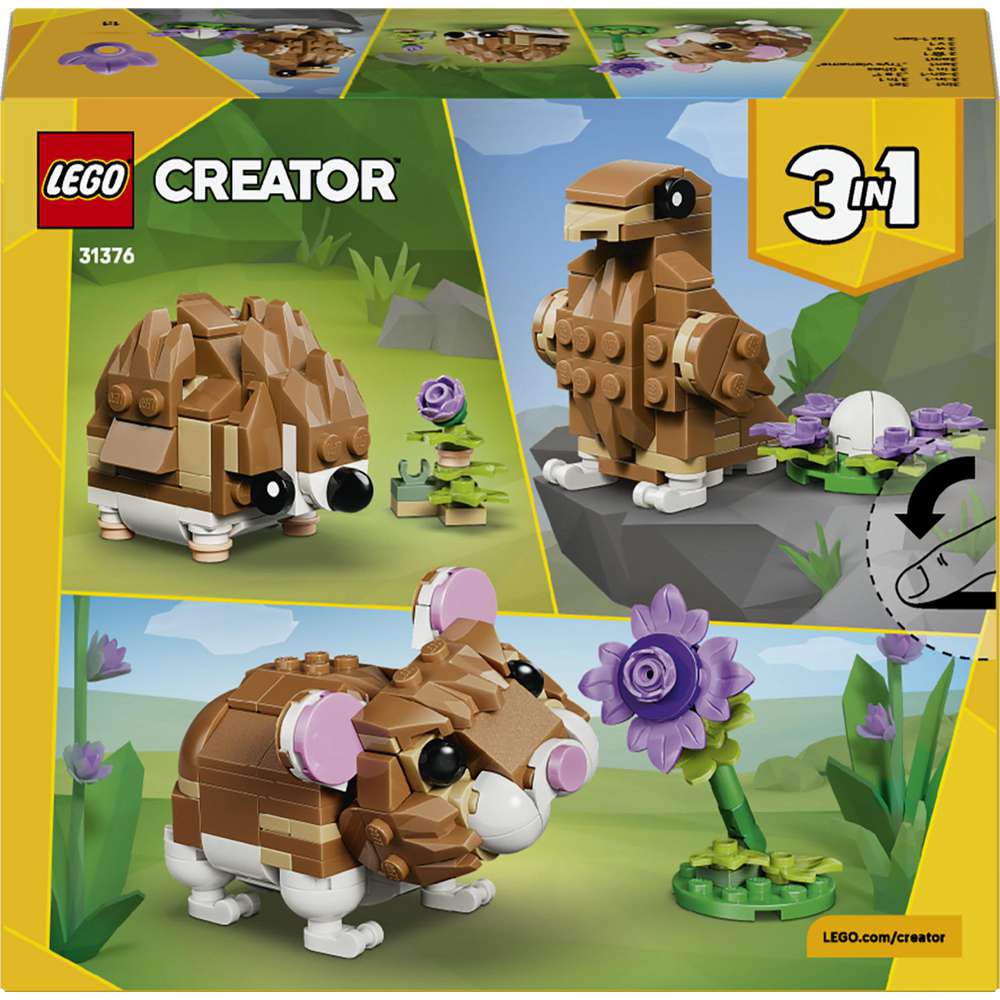 Produktabbildung Lego LEGO Creator 3-in-1-Set Niedlicher Hamster mit Blume 31376