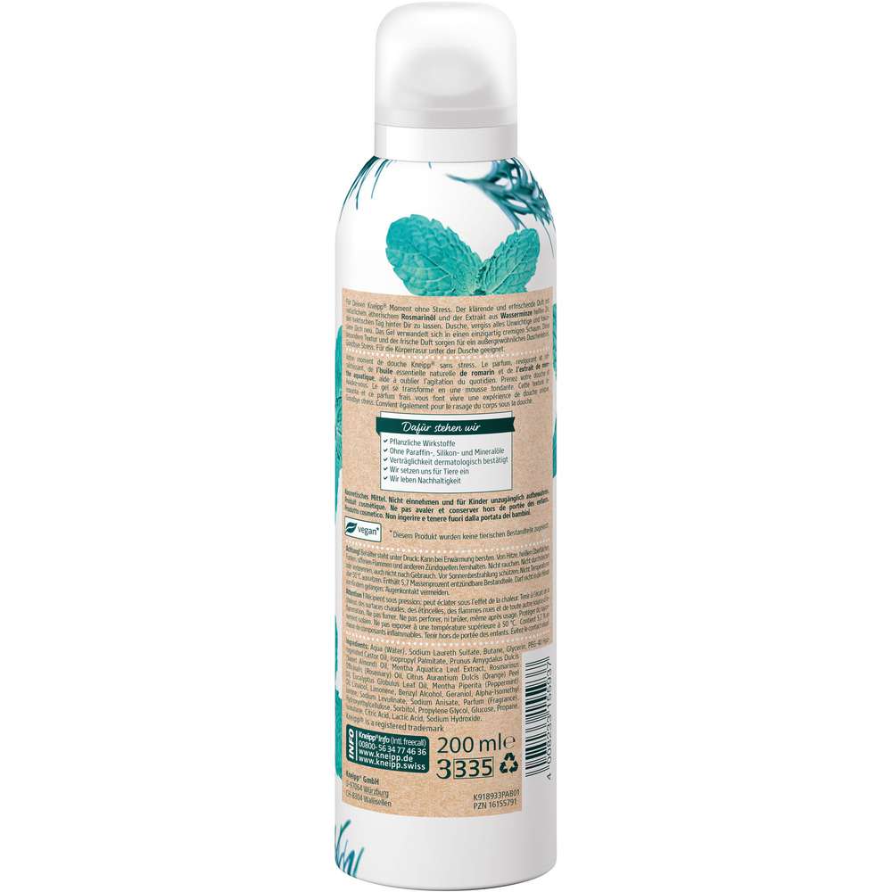 Produktabbildung Kneipp Duschschaum, Goodbye Stress Wasserminze/Rosmarin