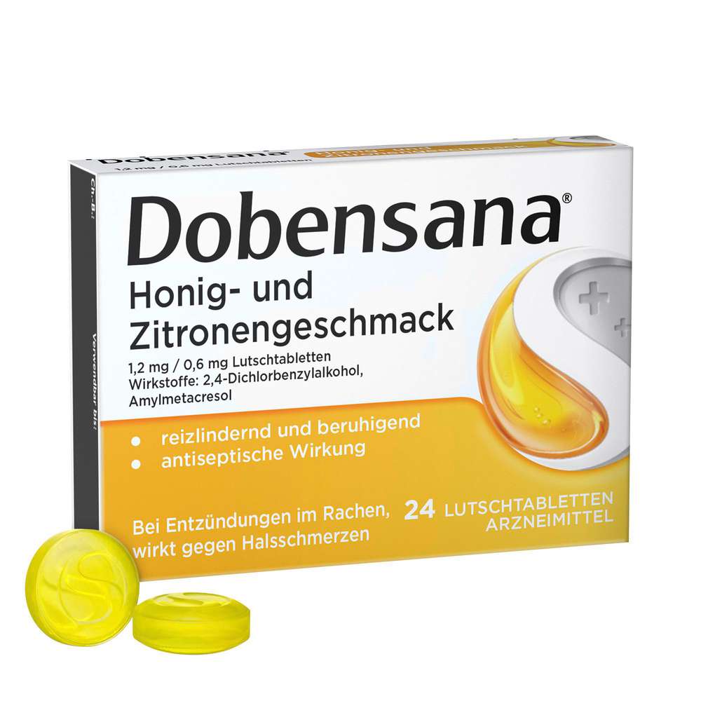 Produktabbildung Dobensana Halstabletten Honig-Zitronengeschmack