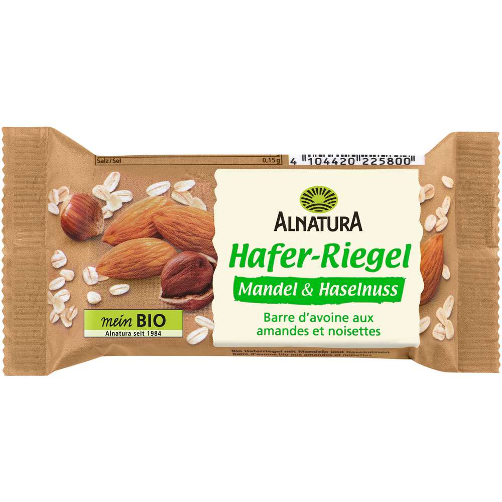 Produktabbildung Alnatura Hafer-Riegel, Mandel/Haselnuss