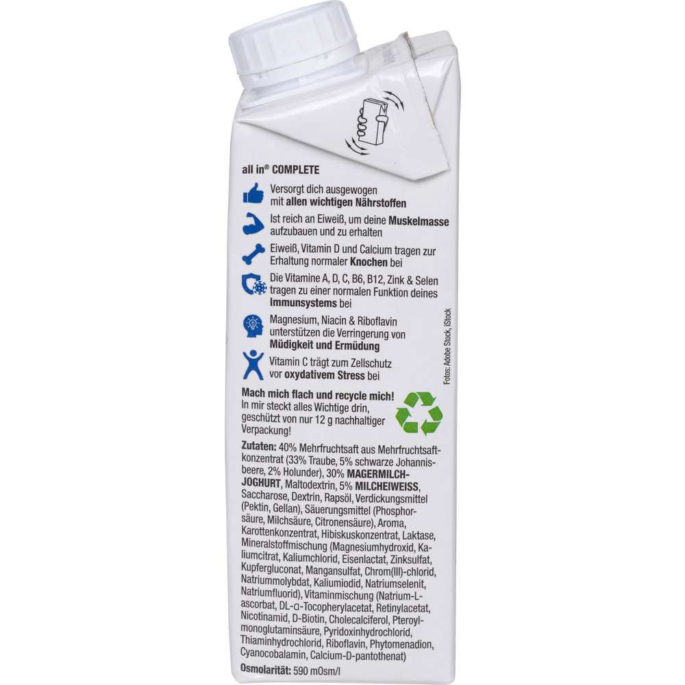 Produktabbildung allin Protein Mahlzeit Joghurt-Johannisbeere