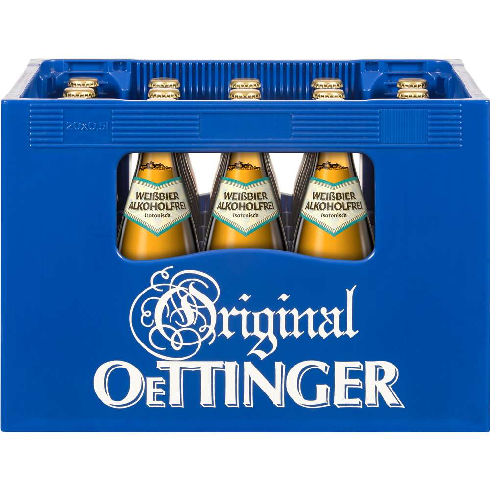 Produktabbildung Oettinger Weißbier, alkoholfrei (20x 0,500 Liter)