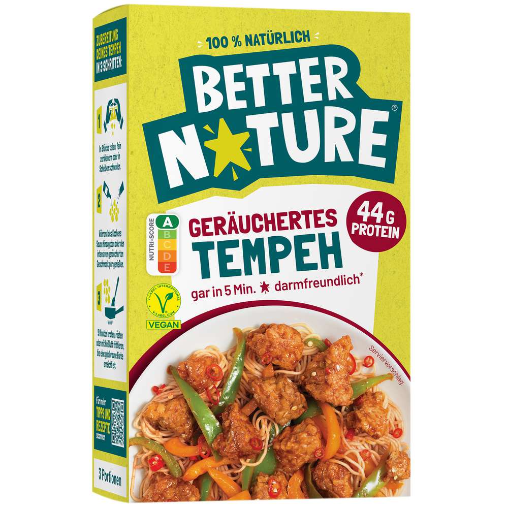 Produktabbildung BetterNature Tempeh smokey, vegan