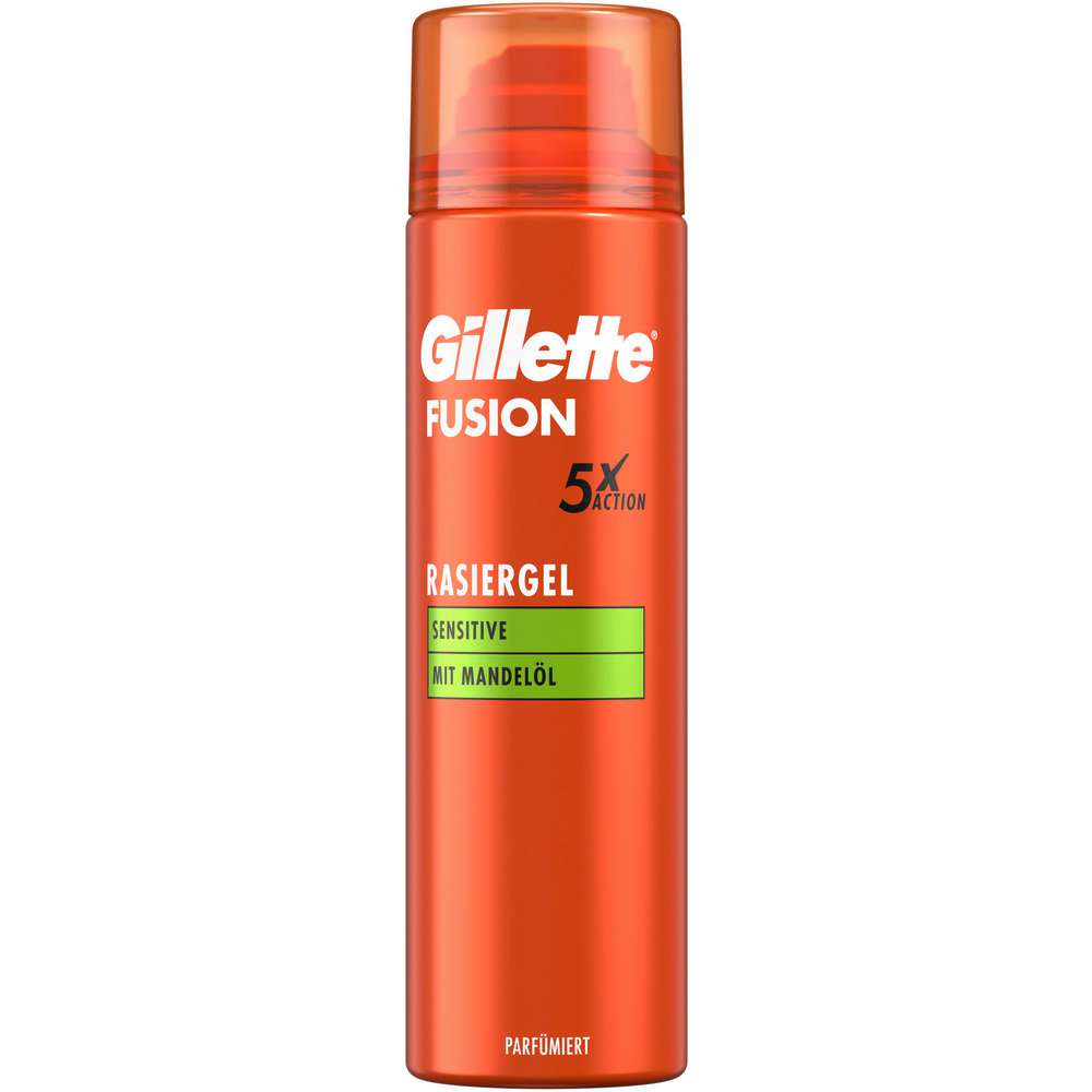 Produktabbildung Gillette Fusion5 Rasiergel Sensitive mit Mandelöl