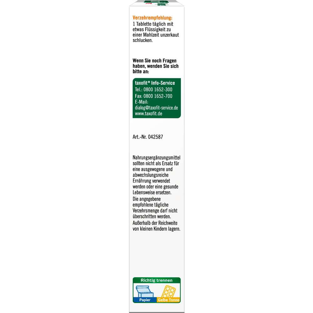 Produktabbildung Taxofit B-Komplex Forte, vegan