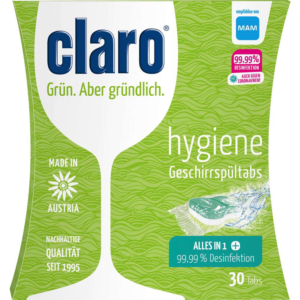 Produktabbildung claro Spülmaschinen-Tabs, Hygiene