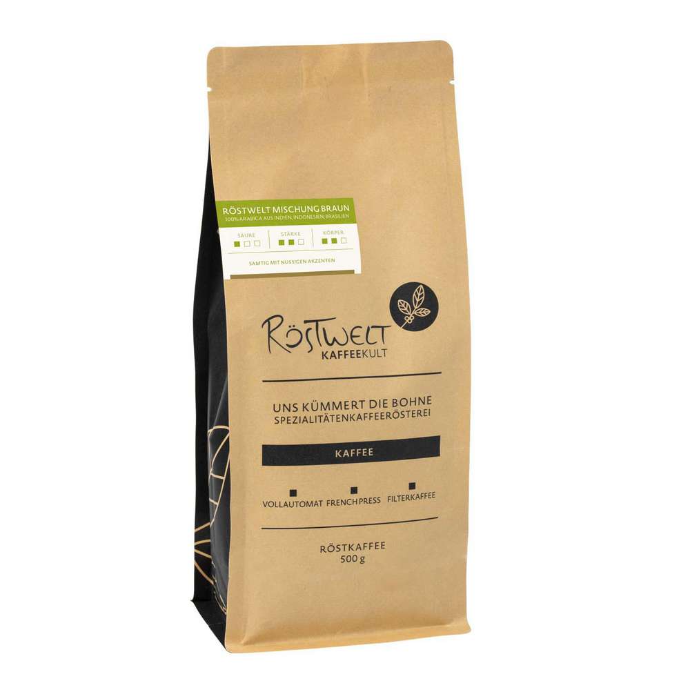 Produktabbildung Röstwelt Kaffeekult Röstkaffe braune Mischung, ganze Bohne