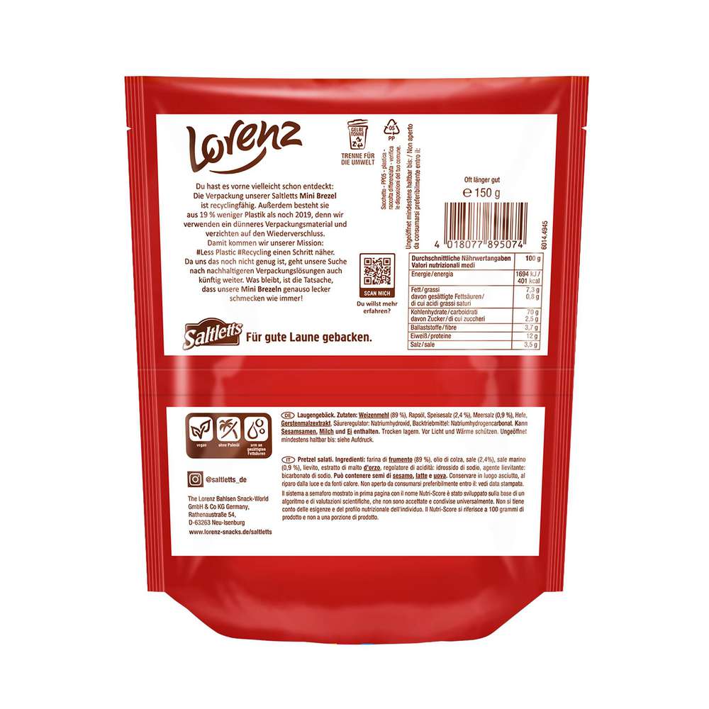 Produktabbildung Saltletts Mini Salzbrezeln
