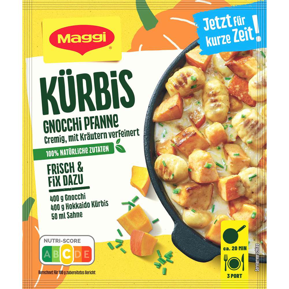 Produktabbildung Maggi Fix-Würzmischung, Kürbis-Gnocchi Pfanne