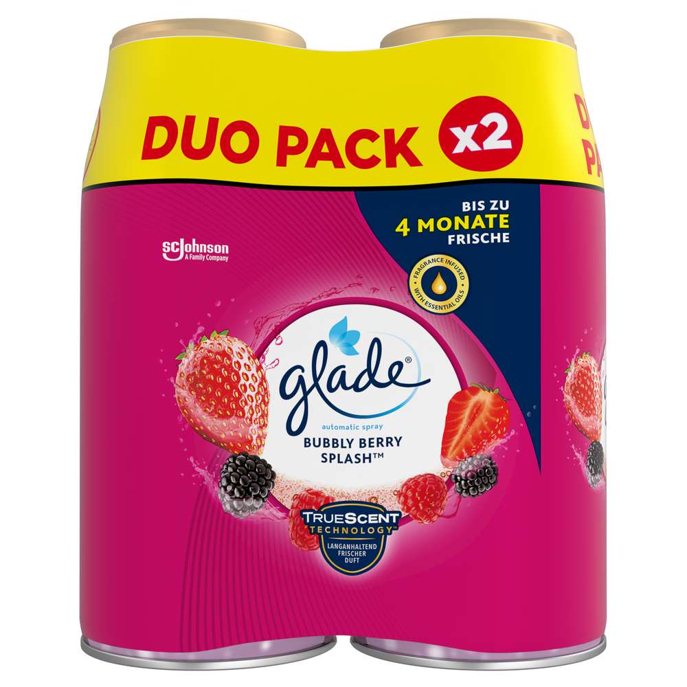 Produktabbildung Glade Lufterfrischer Automatic Spray Duo, Bubble Berry Splash