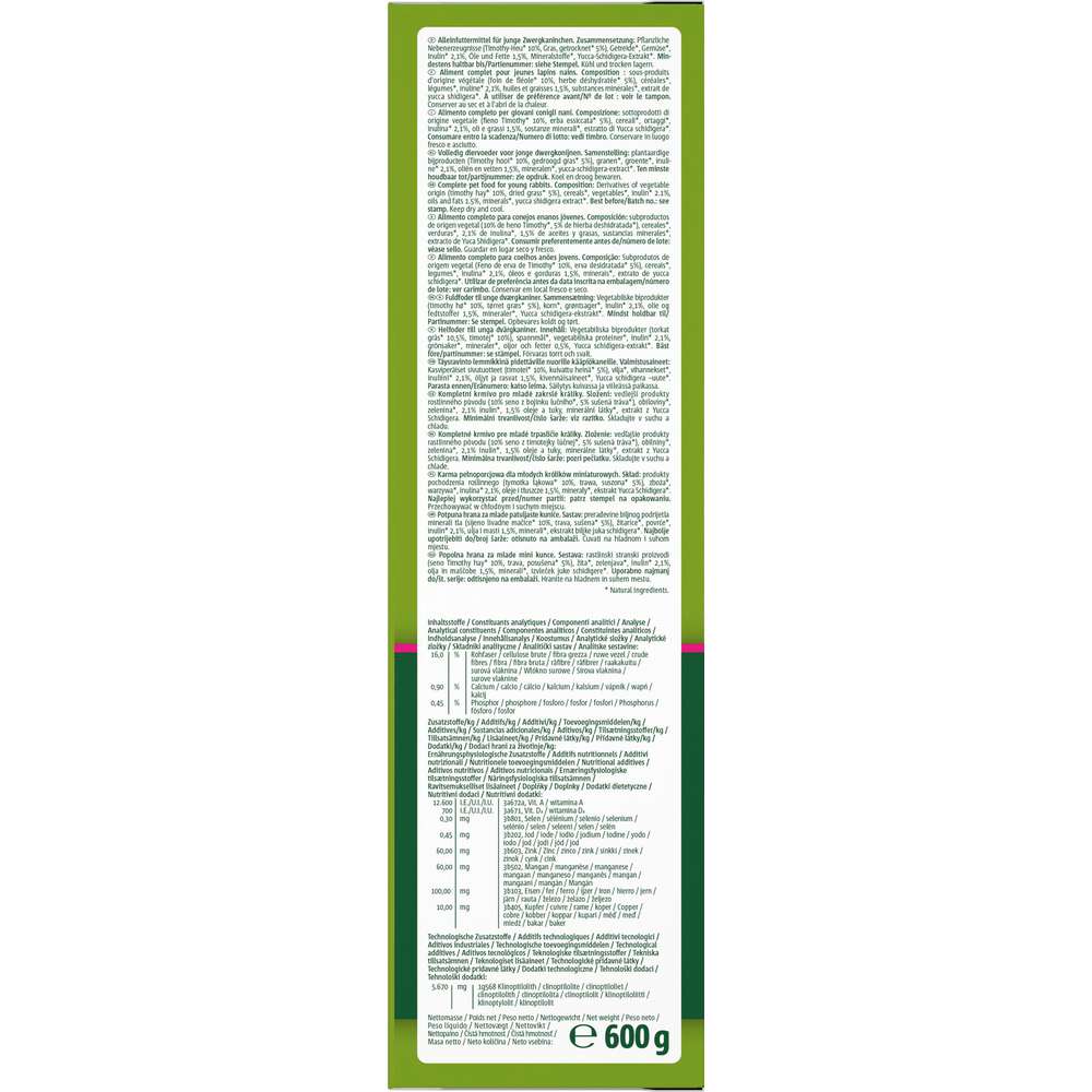 Produktabbildung Vitakraft Zwergkaninchen-Futter Vita Special, Junior