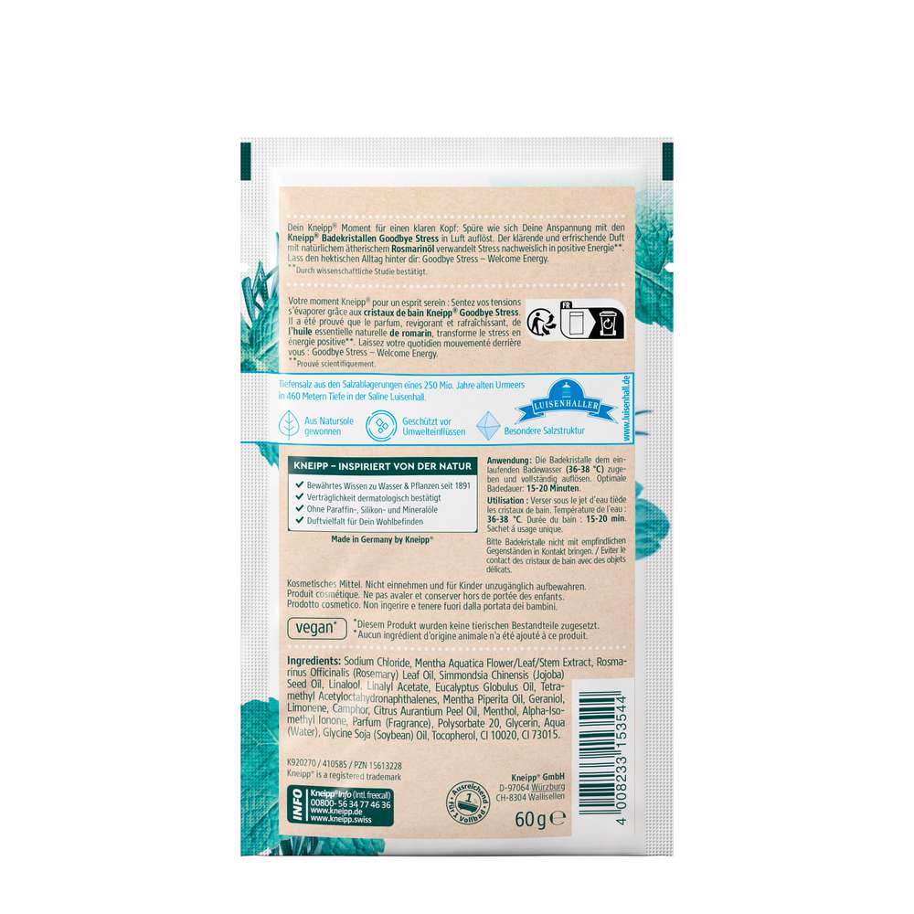 Produktabbildung Kneipp Badezusatz Goodbye Stress, Wasserminze/Rosmarin