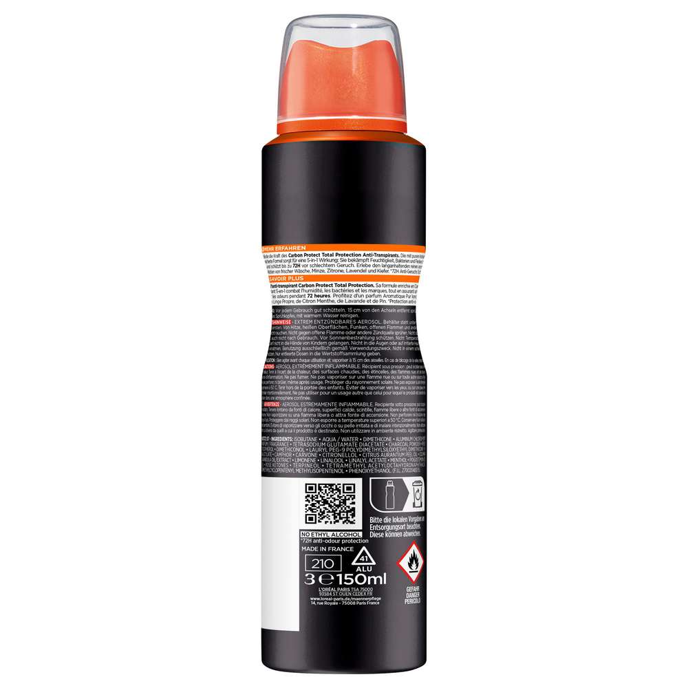 Produktabbildung L'Oréal Paris Deospray Men Expert, Carbon Protect