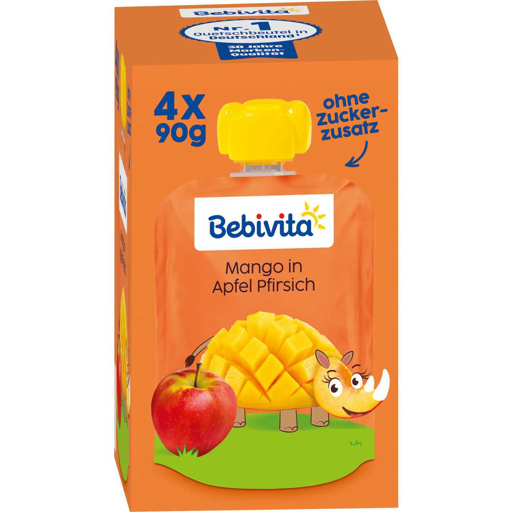 Produktabbildung Bebivita Quetschie Mango in Apfel Pfirsich