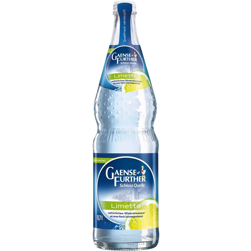 Produktabbildung Gänsefurther Mineralwasser mit Limettengeschmack