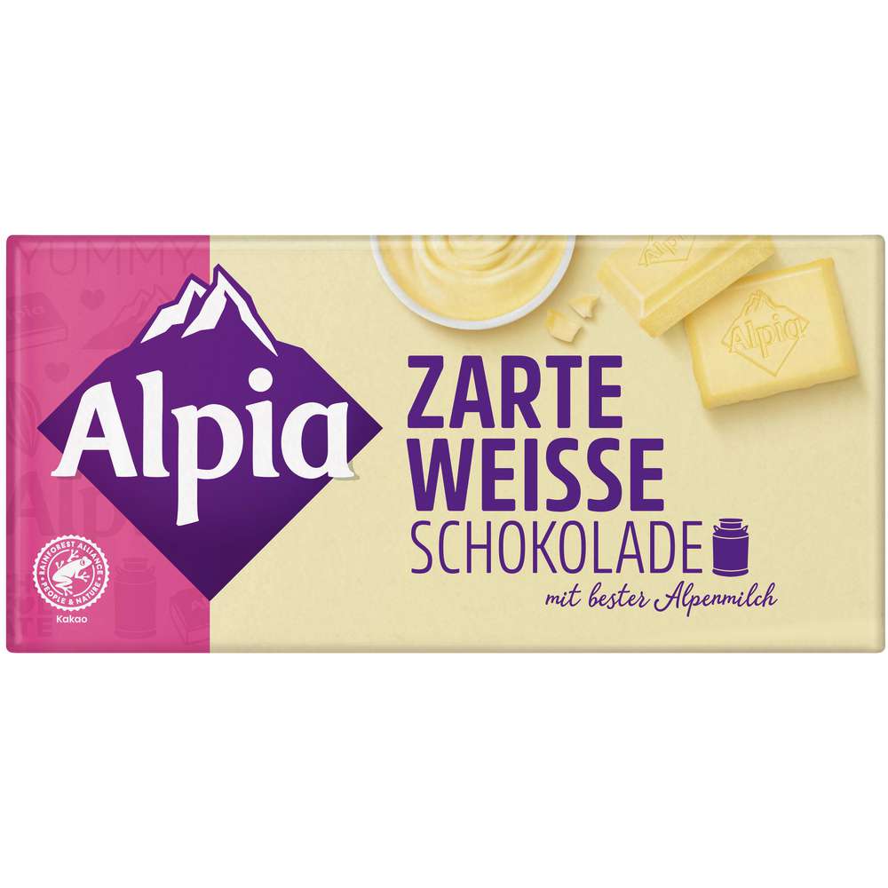 Produktabbildung Alpia Tafelschokolade, Zarte Weisse 