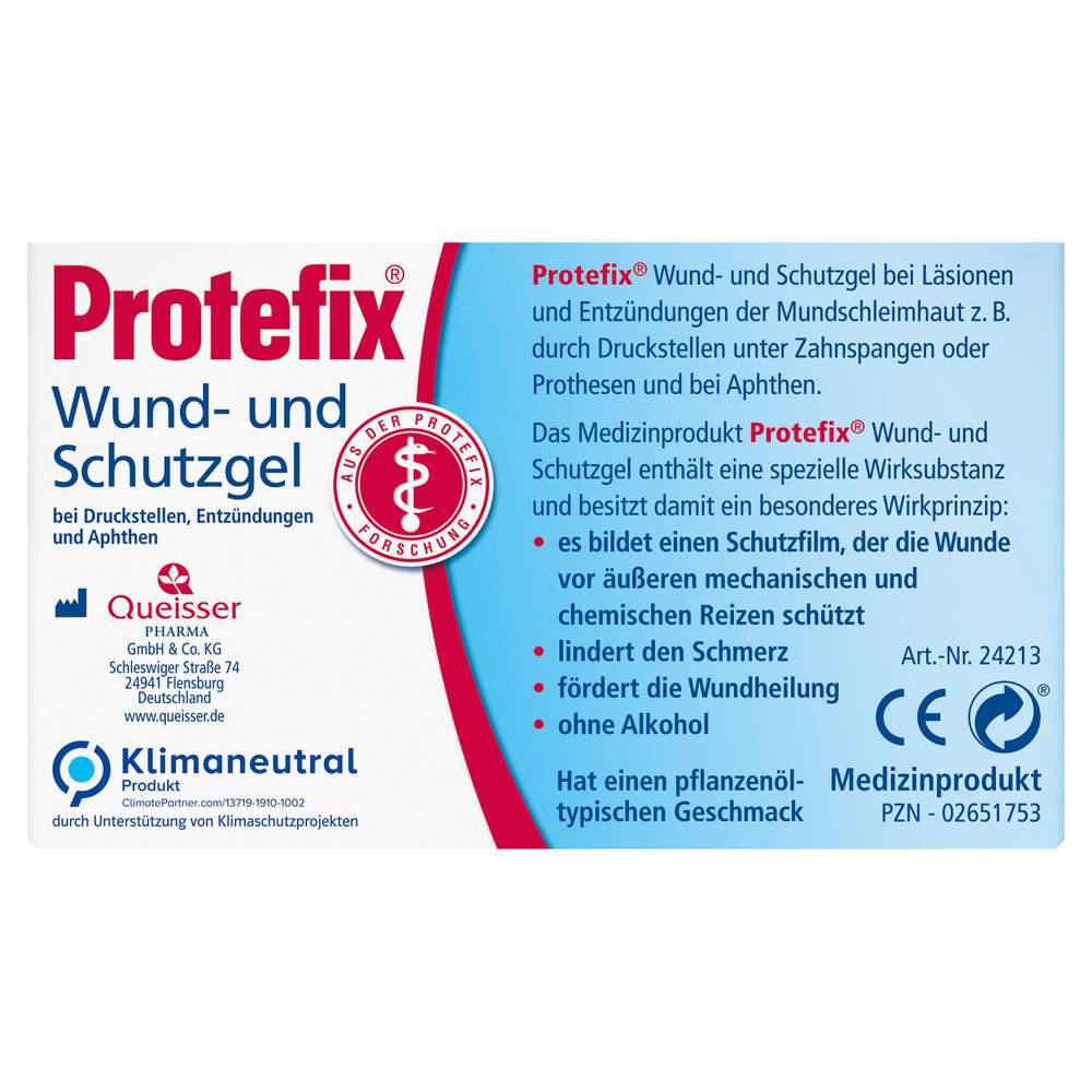 Produktabbildung Protefix Wund- und Schutzgel für den Mund