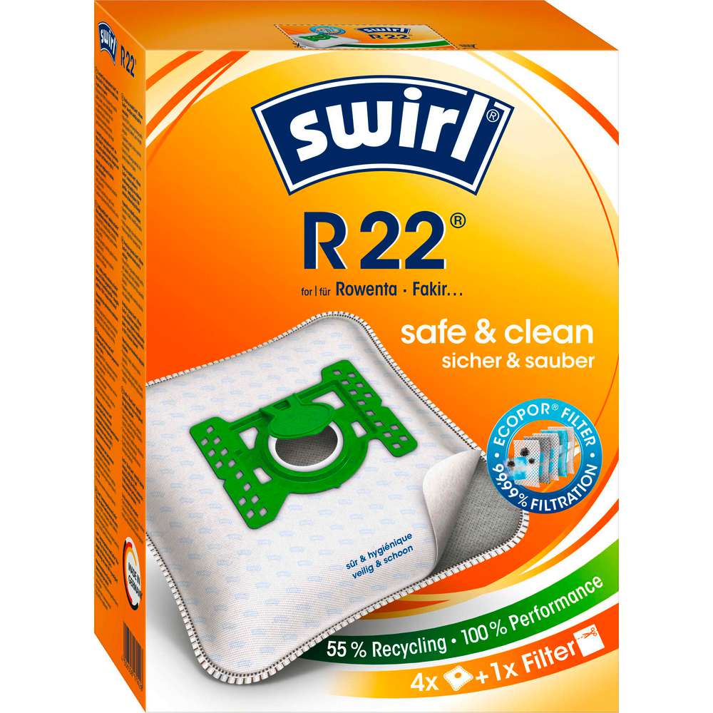 Produktabbildung Swirl Staubsaugerbeutel R 22, safe & clean