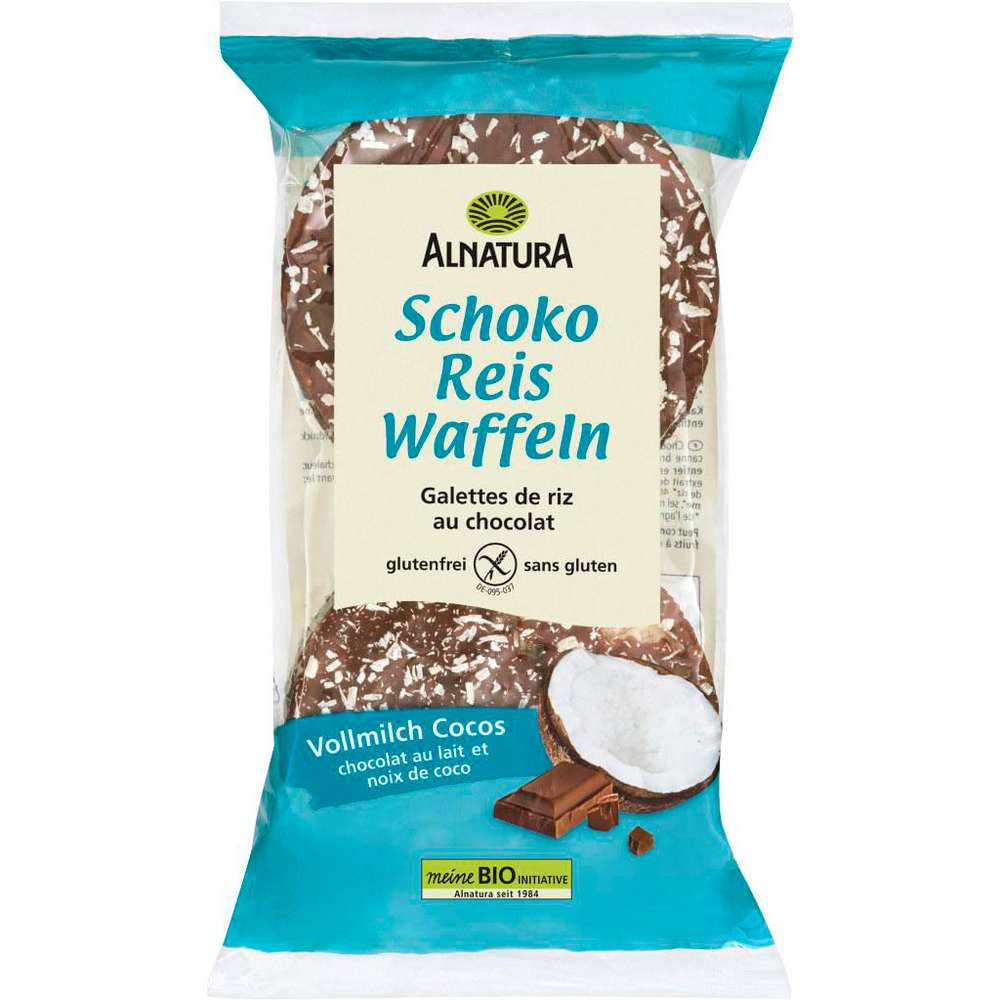 Produktabbildung Alnatura Bio Reiswaffeln, Vollmilch/Cocos