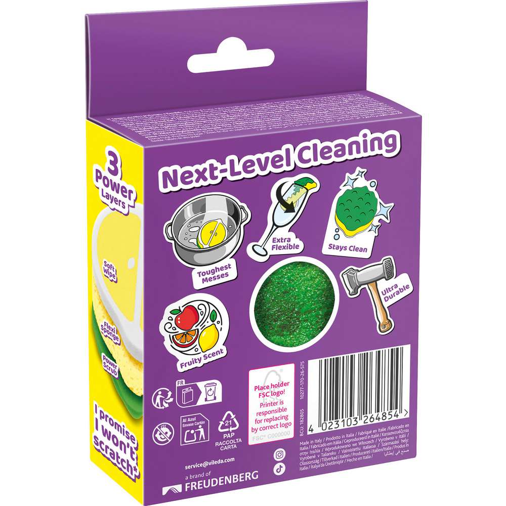 Produktabbildung Vileda Scheuerschwamm PUNCH Zitrone 