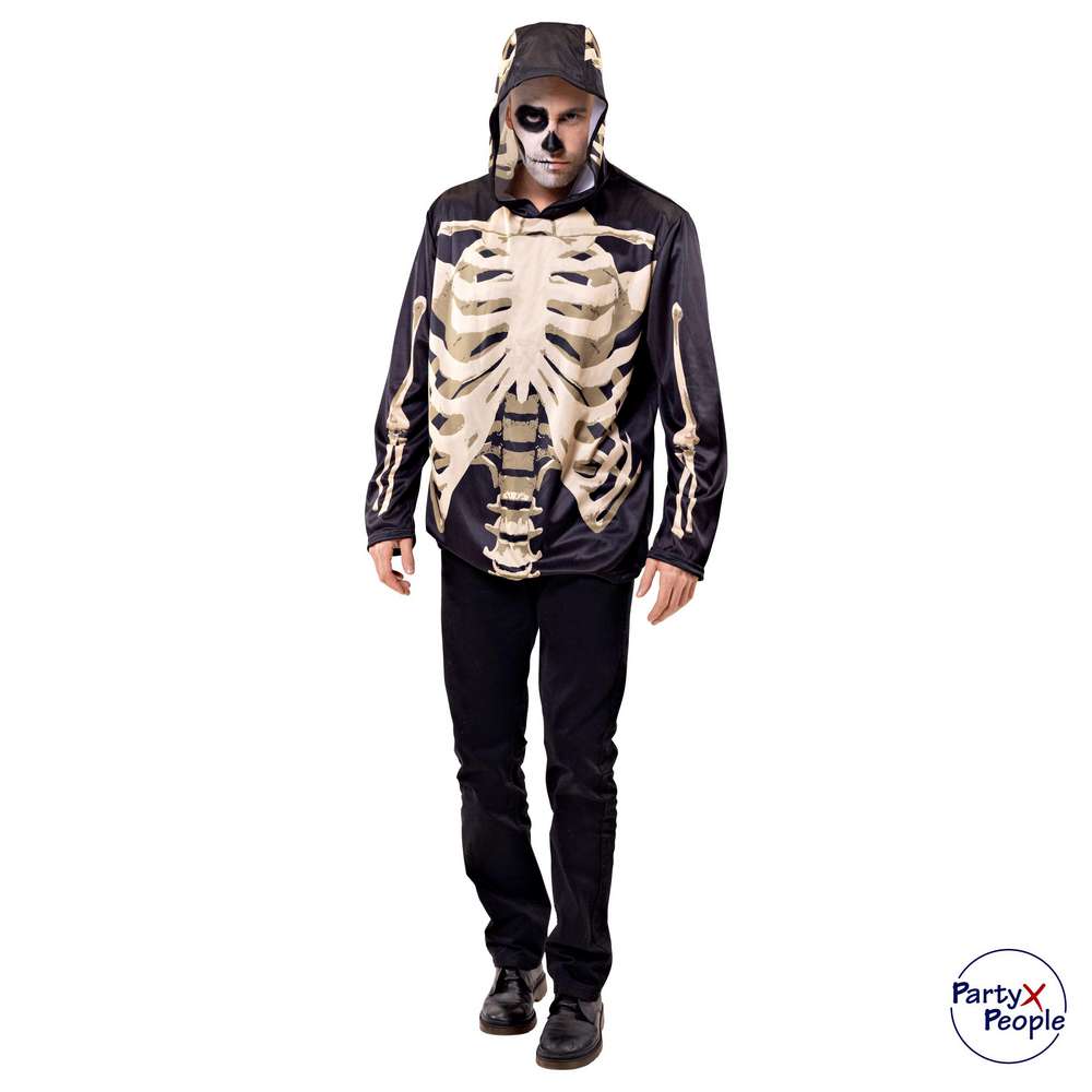 Produktabbildung Party x People Kostüm Skelett Hoodie Gr. L/XL
