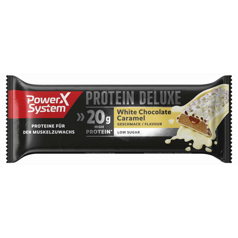 Produktabbildung Power System Proteinriegel Protein Deluxe, Weiße Schokolade & Karamel