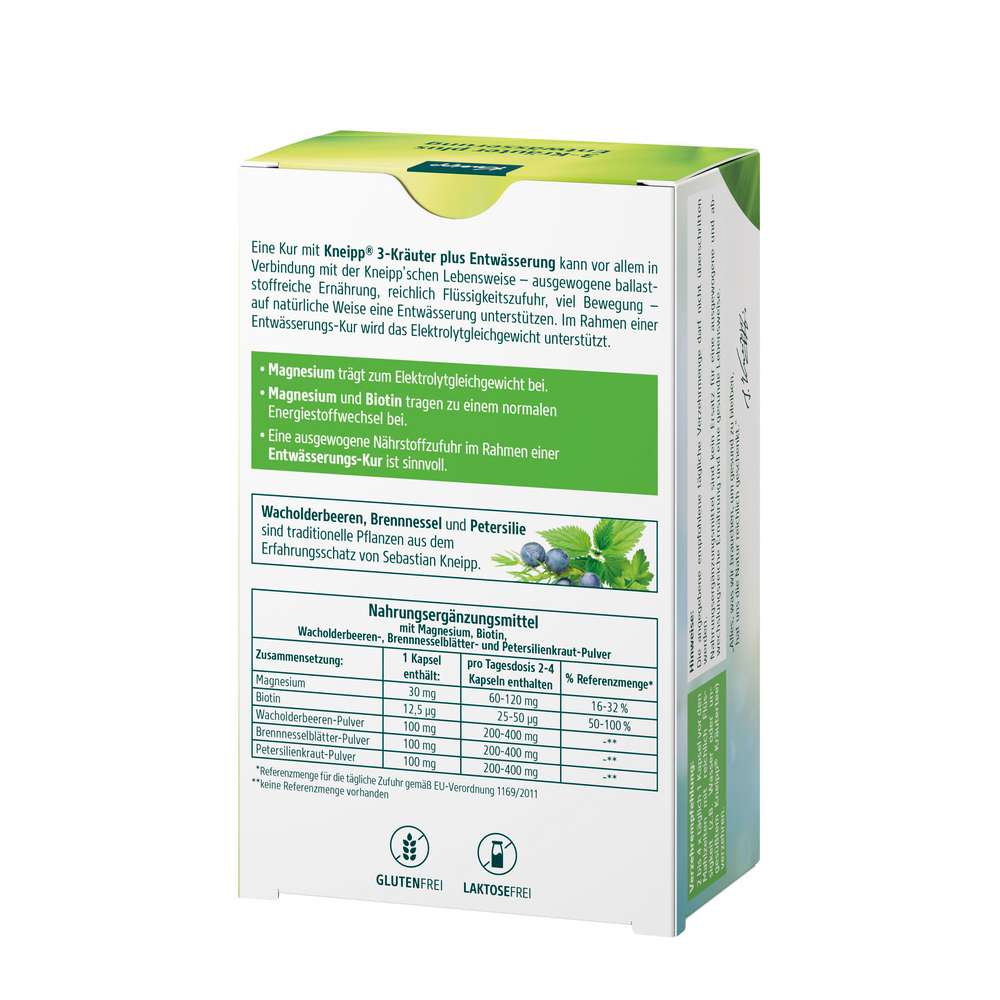 Produktabbildung Kneipp 3-Kräuter plus Entwässerung Kapseln