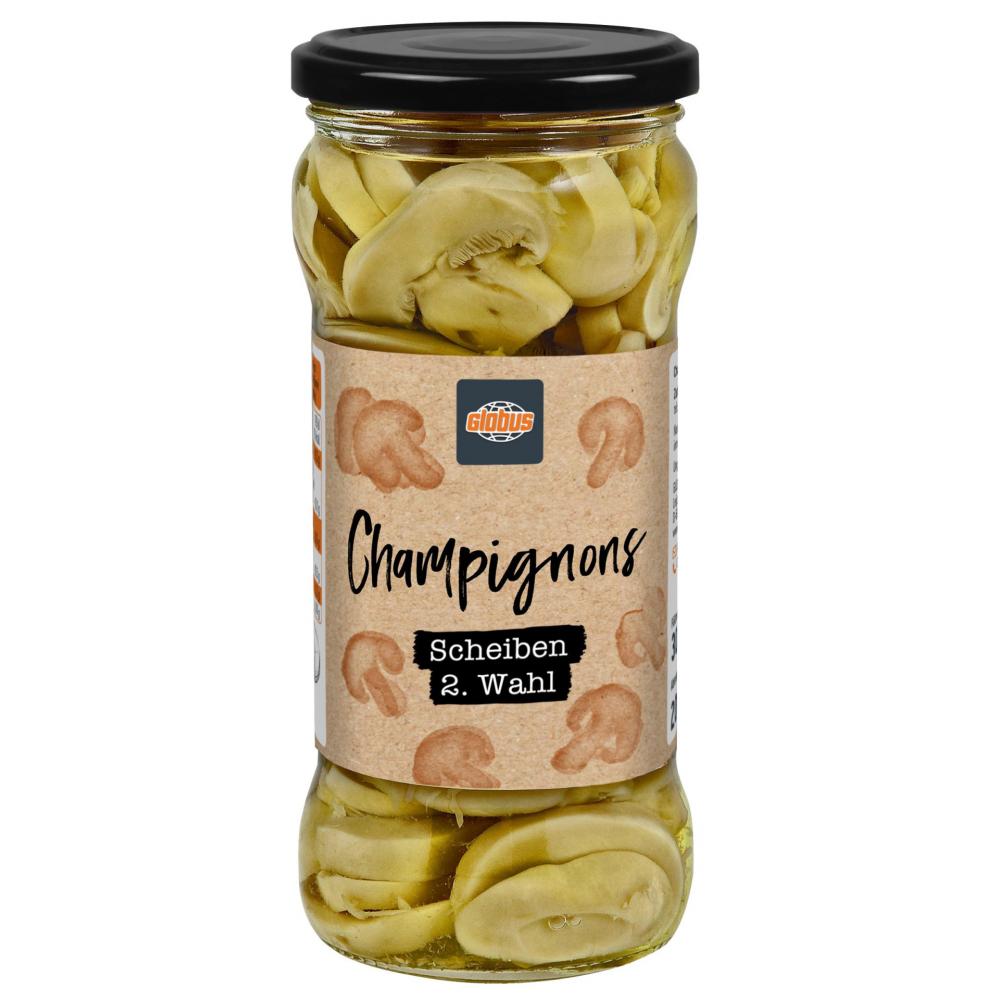 Produktabbildung keine Marke Globus Champignons 2. Wahl Scheiben, 300 g