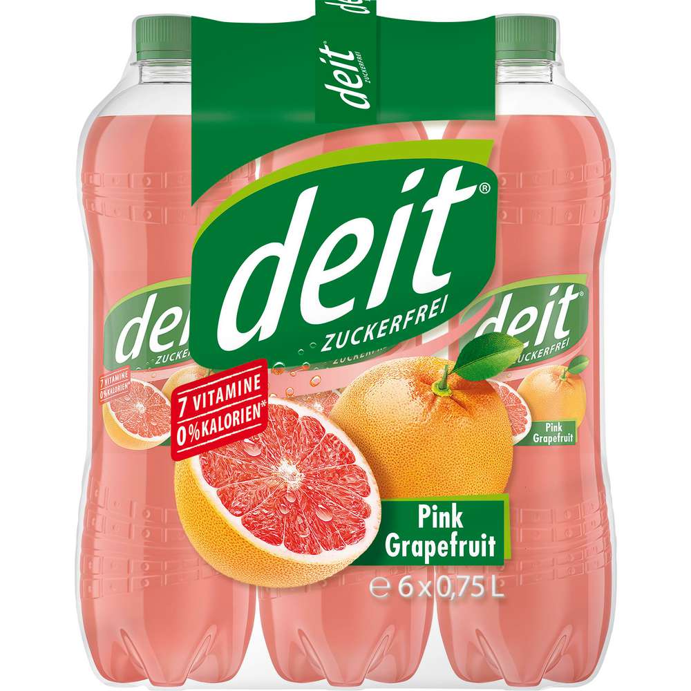 Produktabbildung Deit Grapefruit-Limonade, zuckerfrei (6x 0,750 Liter)