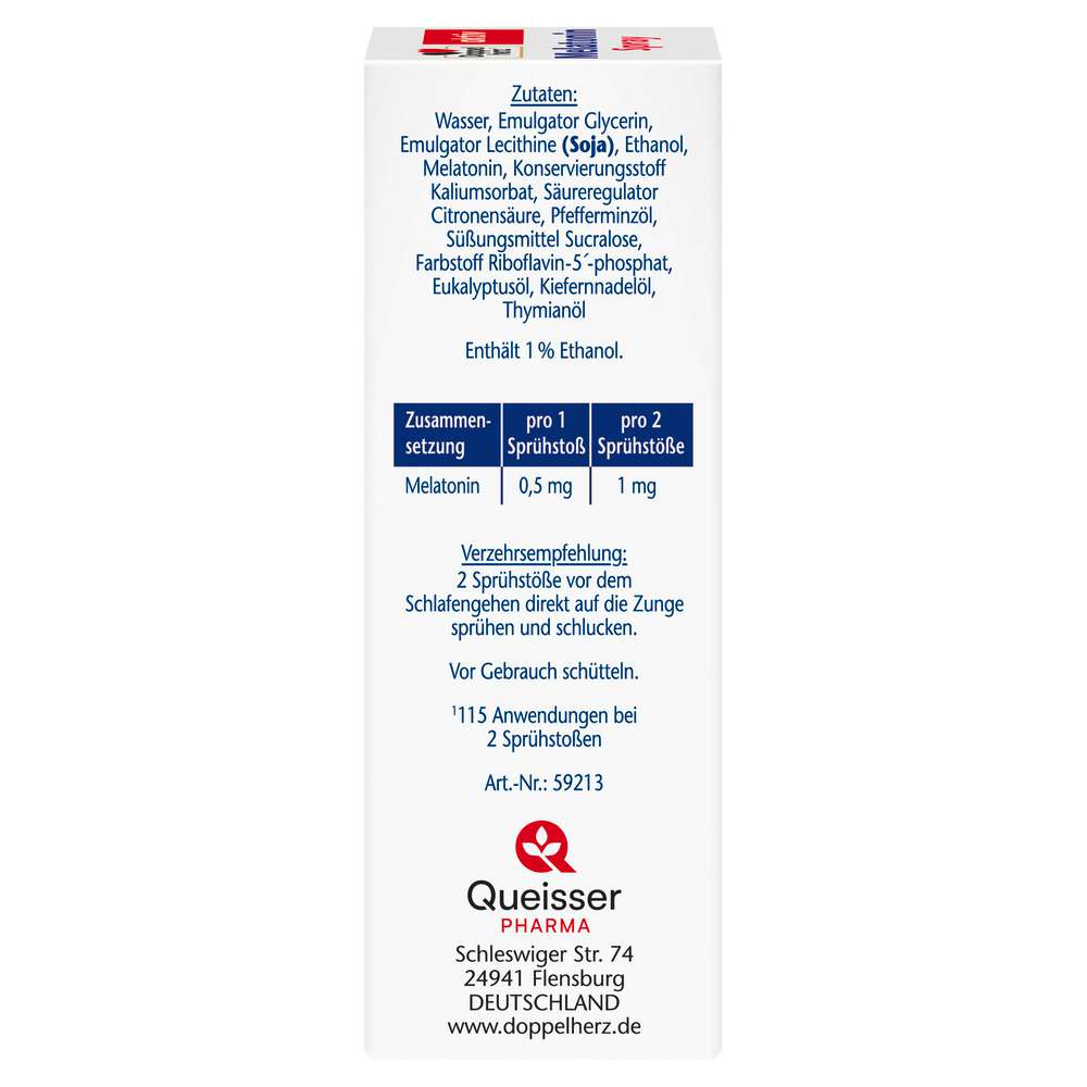 Produktabbildung Doppelherz Melatonin Spray, Minz-Geschmack