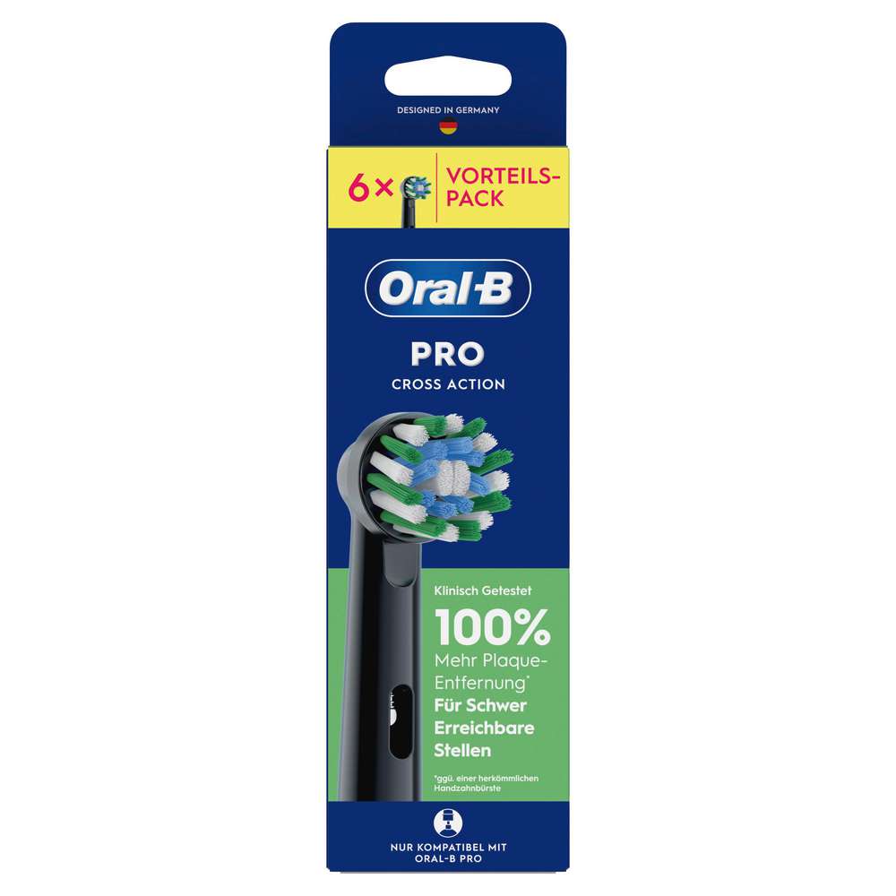 Produktabbildung Oral-B Aufsteckbrüsten Pro Cross Action, schwarz
