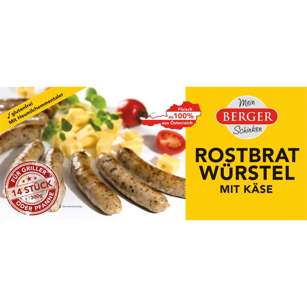 Produktabbildung Berger Rostbratwürstel mit Käse
