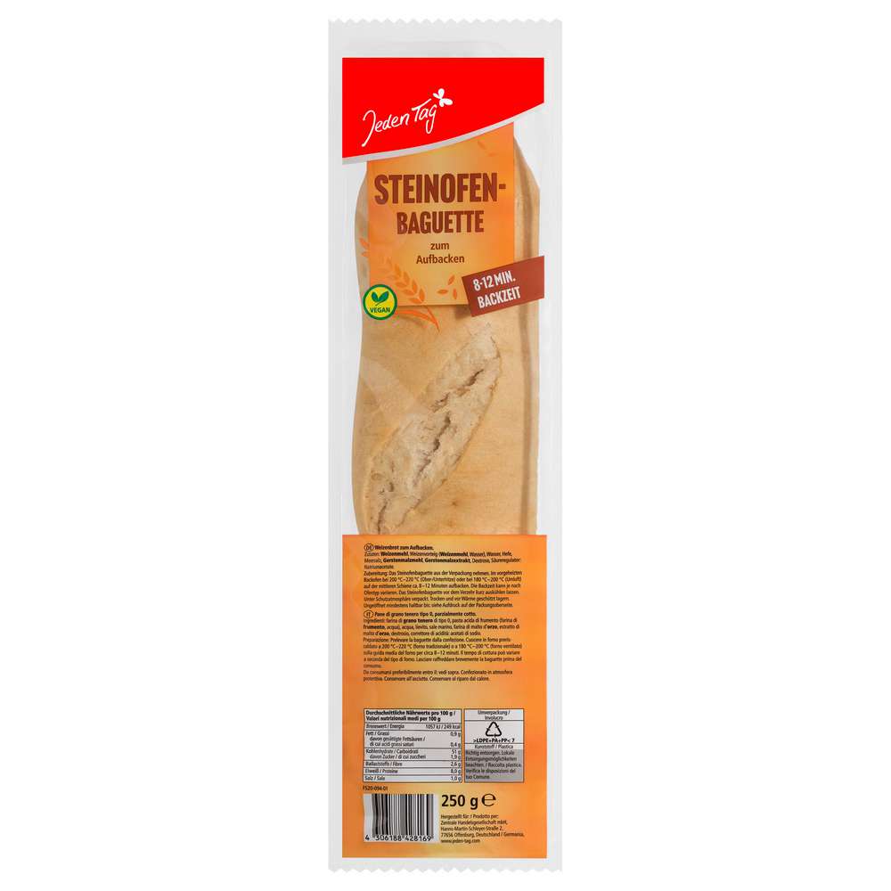 Produktabbildung Jeden Tag Steinofenbaguette 250g
