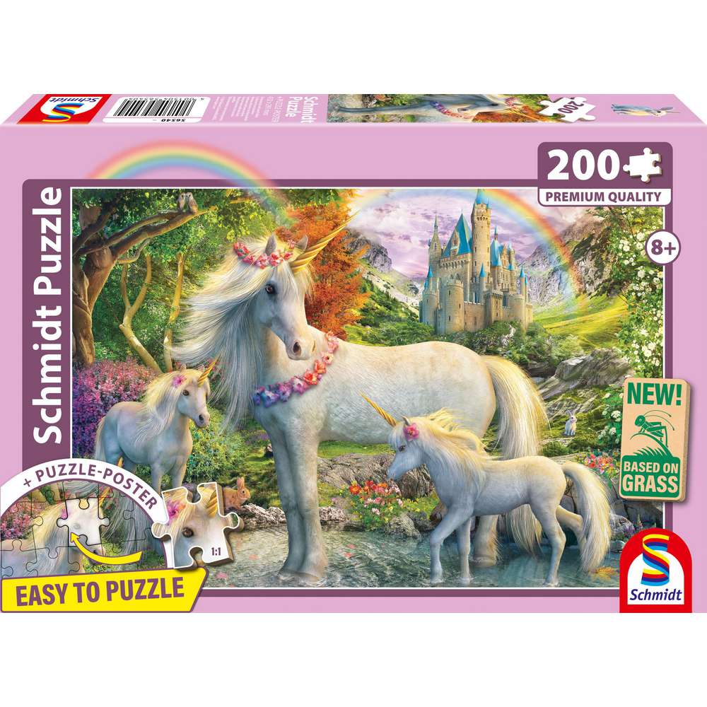 Produktabbildung Schmidt Spiele Puzzle Einhornstute mit zwei Fohlen