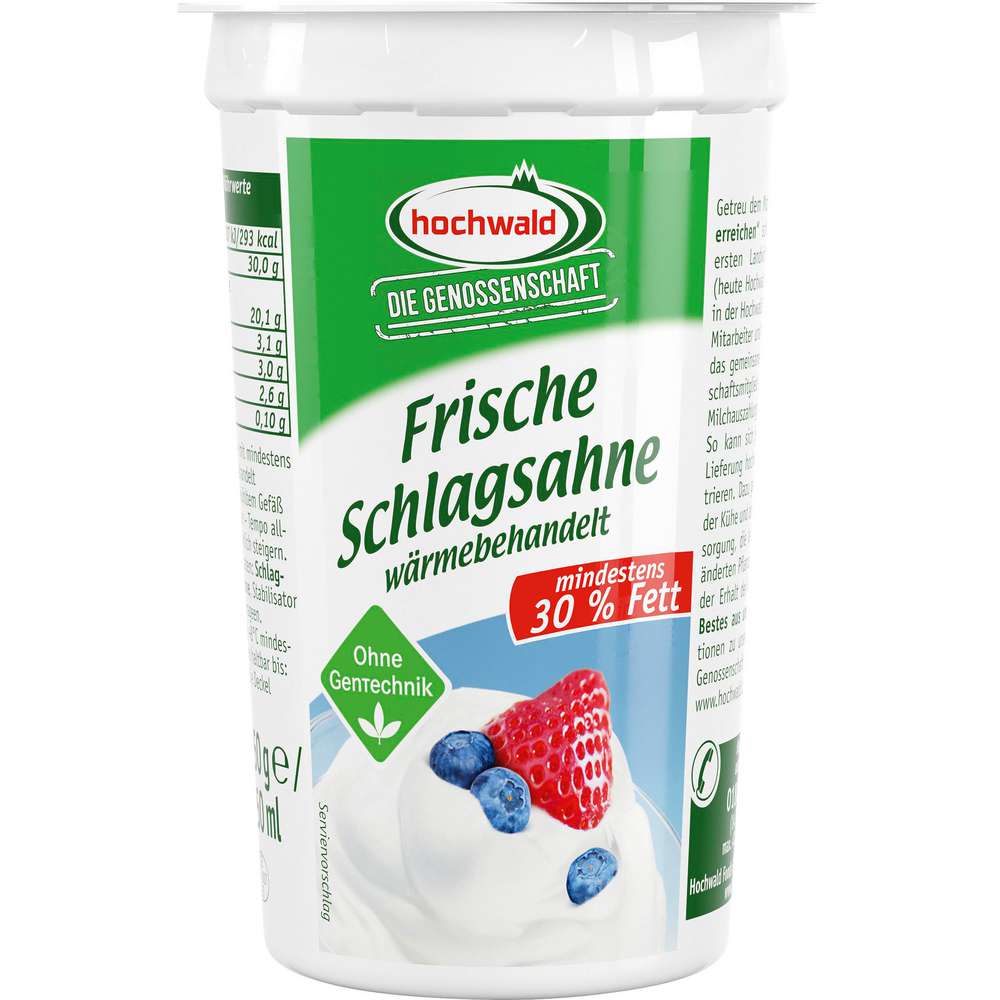 Produktabbildung Hochwald Frische Sahne 30% Fett