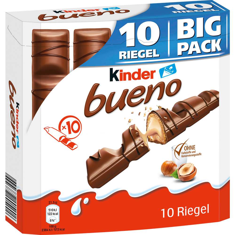 Produktabbildung Ferrero Kinder Bueno, Haselnuss Riegel