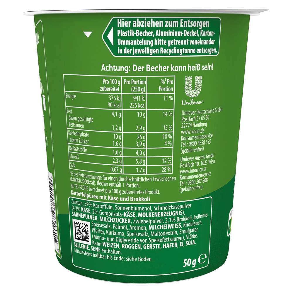 Produktabbildung Knorr Kartoffel Snack Käse-Broccoli