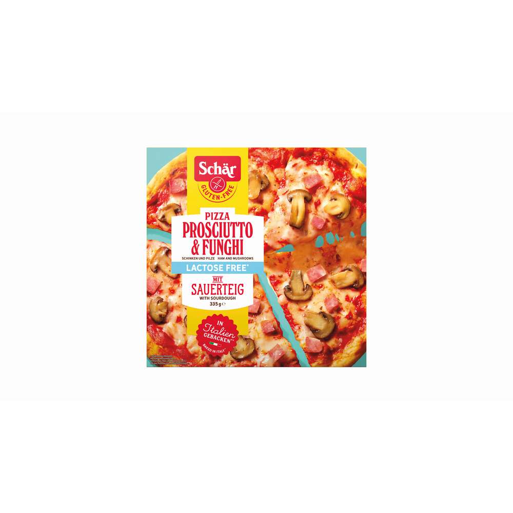 Produktabbildung Schär Pizza Glutenfrei, Proscuitto Funghi, tiefgekühlt